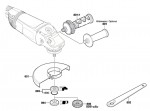 Bosch 3 601 H84 203 Gws 24-230 H Angle Grinder 230 V / Eu Spare Parts